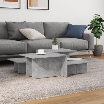 Mesa de centro 2 uds madera contrachapada blanca y negra con diseño moderno, apta para salón o comedor, incluye mesita auxiliar y mesa de café