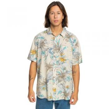 Camisa de Hombre Quiksilver Lemnas Manga Corta Beige M