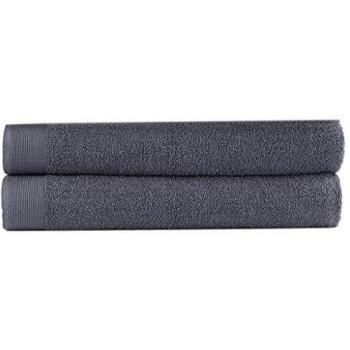 vidaXL Set de toalla de baño 2 uds algodón 450 gsm 100x150cm antracita