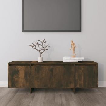 Mueble de TV madera contrachapada roble ahumado 120x30x40,5 cm