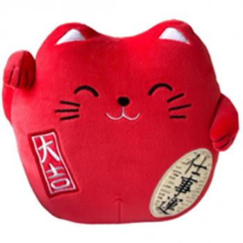 Peluche Gato de la Suerte Lucky Cat Rojo 20 cm