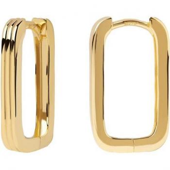 Pendientes PDPAOLA Super Nova AR01-503-U de Aro Dorados de Plata Bañada en Oro