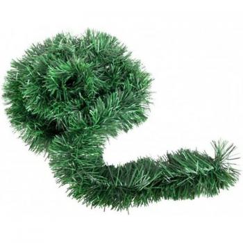 Espumillón decorativo verde de 180 cm