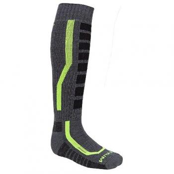 Calcetines Klim Aggressor 2.0 para motos de nieve - Negro, Gris y Amarillo (Tamaño M)