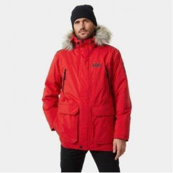 Helly Hansen Men's Reine Red Winter Parka with PrimaLoft Insulation