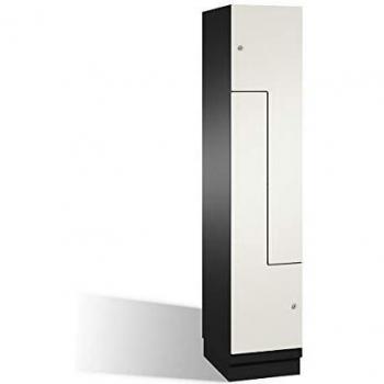 Armario guardarropa Cambio C+P - 1 compartimento, cuerpo gris oscuro y puerta blanca