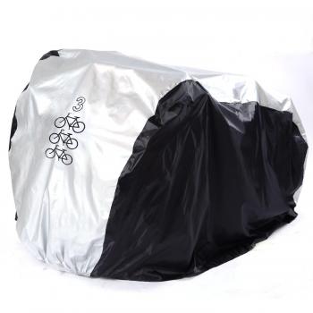 GenialES® Cubierta para Bici 26 Pulgadas Funda Impermeable Anti UV Protectora de Bicicleta Poliéster 3*Bici 200 * 105 * 110cm