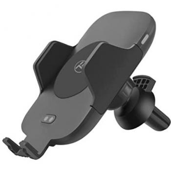 Cargador de Coche Inalámbrico Tellur WCCM2 Negro, Certificado QI, 10W, Sensor IR, Apertura/Cierre Automático