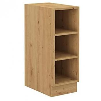 Estantería Retro 125 Roble Artisan y Grafito, Mueble Bajo Fregadero 30 D