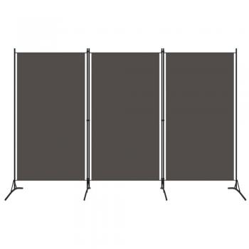vidaXL 3-Panel Room Divider Anthracite 260x180 cm
