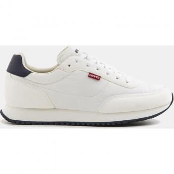Zapatillas Levi's Stag Runner en blanco con logotipo y detalles tonales