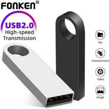 Memoria USB FONKEN 64GB de Metal, Resistente al Agua, USB 2.0 Portátil para PC y Coche