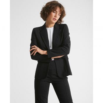 Blazer de mujer con solapas y microestampado
