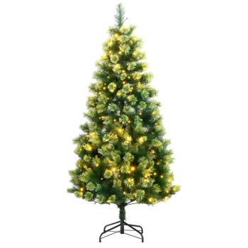Hinged Artificial Christmas Tree with 150 LEDs - 150 cm (59.1)