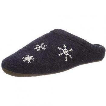 Haflinger Christall - pantuflas de lana Unisex adulto, color azul, talla 36