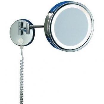 Trio 2614011-06 - Espejo de aumento con luz y brazo articulado para pared de cromo