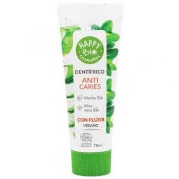 Pasta de Dientes Natural Anticaries con Flúor y Aloe Vera BIO, Vegana y Ecológica, 75 ml