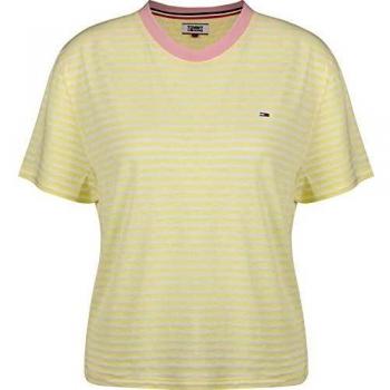 Tommy Hilfiger Summer Contrast Rib tee Jersey deportivo, Amarillo