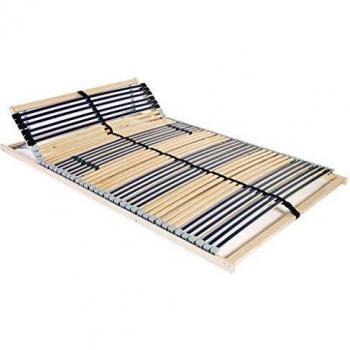 vidaXL Somier Láminas 42 Listones 7 Regiones Madera 120x200 cm Mueble Cama