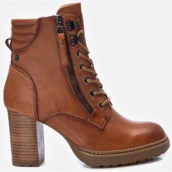 Carmela Botines de Piel para Mujer 161178 Marrón Altura Tacón 8cm