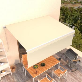 Tienda Retráctil con Sombrilla Manual 4,5x3 m Color Crema