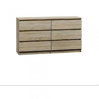 Cómoda Moderna ASTER - Mueble de Almacenamiento Escandinavo con 6 Cajones - 138x40x75 cm