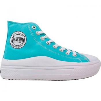 Zapatillas de mujer John Smith Licy High turquesa lona canvas