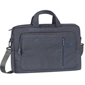RIVACASE 7530 Grey Funda para portátiles de Repelente al Agua con-Shock Acolchado para Ordenadores portátiles 39,62 cm & Tablets hasta 25.65 cm, Incluye Correa, Colour Gris