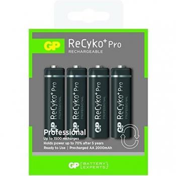 GP Batteries RECYKO RECHARGABLE AA/R6 4 batteries. 1,2V - 2000 mAh, 201072
