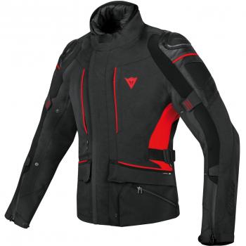 Dainese-D-CYCLONE GORE-TEX Chaqueta, Negro/Negro/Rojo, Talla 52