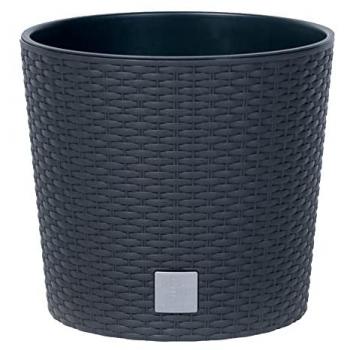 Maceta Rato 15 Litros con Cubilete para Plantar Antracita 27 x 30 x 30 cm