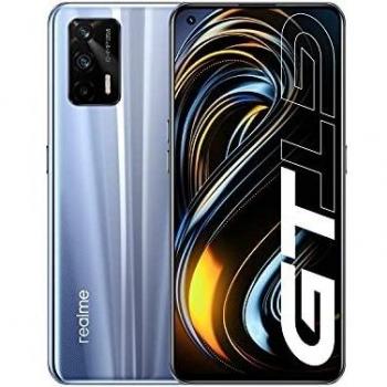 realme GT Smartphone Libre, Procesador Qualcomm Snapdragon 888 5G, Pantalla Super AMOLED a 120Hz, Carga SuperDart de 65W, Triple cámara Sony de 64MP, Dual Sim, NFC, 8+128GB, Plata