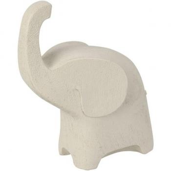 Figura Decorativa Elefante Blanco 20x16x8cm