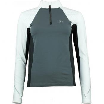 Peak Mountain Women's 1st Skin Long Sleeve Zip T-Shirt