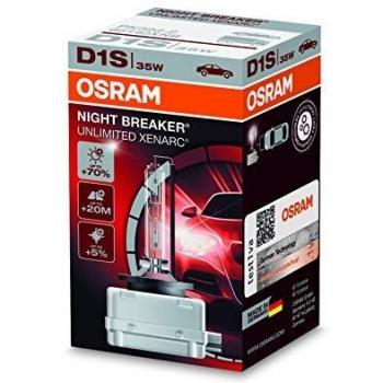 Lámpara de Xenón OSRAM XENARC NIGHT BREAKER UNLIMITED D1S HID, Lámpara de Descarga, Modelo 66140XNB-HCB - Unidad Individual