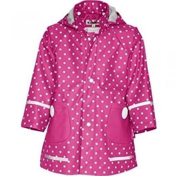 Playshoes - Chubasquero con capucha para niña, talla 128 - talla alemana, color Rosa