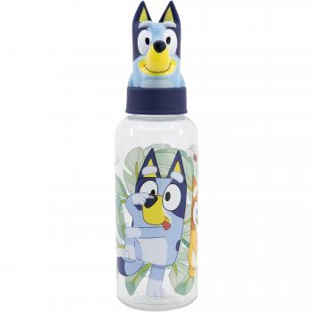 Bluey Botella Figurita 3D 560ml - Botella de Agua Reutilizable Infantil