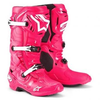 Botas de Motocross Alpinestars Tech 10 Rosa Diva-Blanco Talla 48