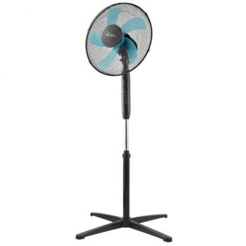 Ventilador de Pie Ardes Steelo 40 cm con Telecomando Oscilante y Inclinación Regulable, 3 Velocidades, 50W, Negro
