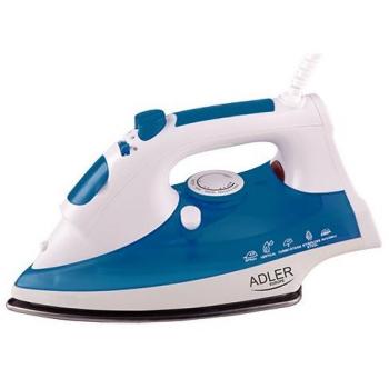 ADLER AD 5022 Plancha de Vapor, Suela Acero Inoxidable, Vapor Vertical, Golpe de Vapor 2200W, Auto Limpieza, Anti Goteo, 7 Funciones, Apag