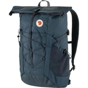 Mochila Fjällräven Abisko Hike Foldsack 25L azul marino características: capacidad de 25 litros, diseño plegable, material resistente al agua, correas ajustables, compartimento principal espacioso, bolsillo frontal