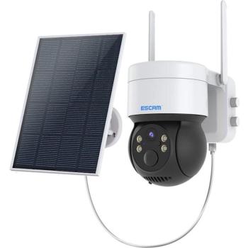 Cámara de Seguridad IP Escam QF170 Solar Wifi Blanco Un Tamaño