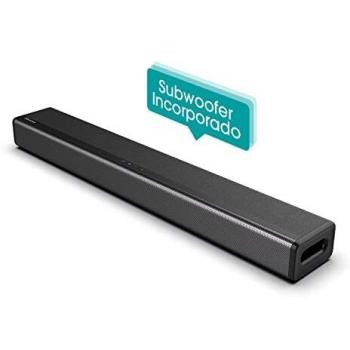 Hisense HS214 Barra de sonido de 2.1 canales con subwoofer integrado, 108 W, diseño compacto todo en