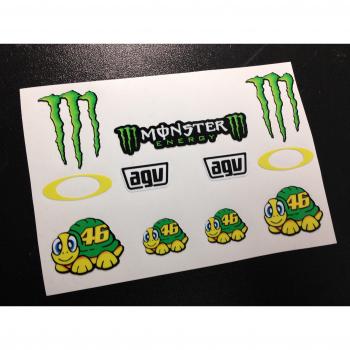 PEGATINAS CASCO VISERA HELMET VISOR ROSSI ECO36 MOTO GP STICKERS AUFKLEBER VINYLS ADESIVI DECALS