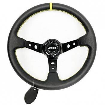 OCC MOTORSPORT VOLANTE DESPLAZADO MOD. TRACK PIEL ARTIFICIAL BRAZOS NEGROS