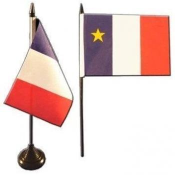 Bandera de mesa de Canadá Acadia 4 x 6 pulgadas
