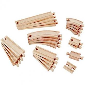 Hape E3707 Super Expansion Rail Pack - Wooden Train Track Accessories