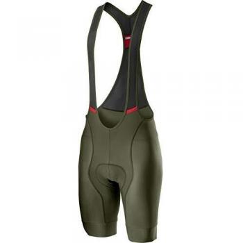 CASTELLI Competizione Bibshort Pantalones Cortos, Verde Militar, M para Hombre