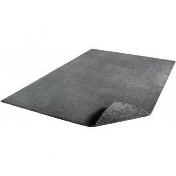 Alfombra Poliamida Lavable 160x230cm Pelo Mediano Liso Gris Antracita