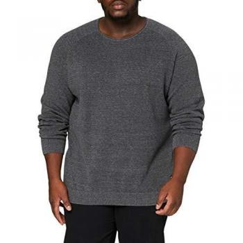 Jack & Jones JJEHILL Knit Crew Neck PS Pullover, Dark Grey Melange, EU6XL US4XL para Hombre